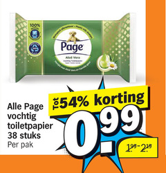  page vochtig toiletpapier 100 afbreekbaar r plastic vrije doekjes aloe vera kamille geur stuks pak 