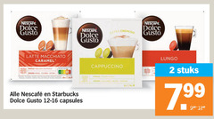  starbucks nescafe dolce gusto capsules 2 latte macchiato caramel premium profile mellow voluptuous arabica robusta origins brazil colombia vietnam nutri score cremoso cappuccino lungo stuks 