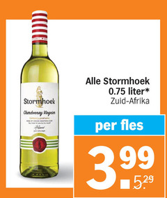  witte wijn stormhoek chardonnay wow good liter zuid afrika fles 3.99 