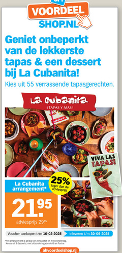  spaarakties 8 25 55 voordeel tapas dessert la tapasgerechten viva las arrangement voucher desserts stap inleveren 