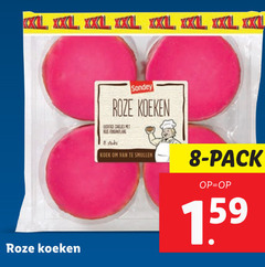  koeken 8 xxl roze sondey stuks koek pack 