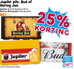  hertog jan bud jupiler blikjes bier krat 3 5 16 24 25 30 pils soorten nix18 trage register king beer natuurzuiver kratten 