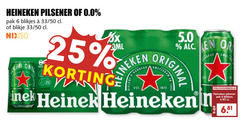  heineken 0.0 blikjes bier 6 25 50 pilsener pak 33 blikje nix18 orig pack original www blikken 