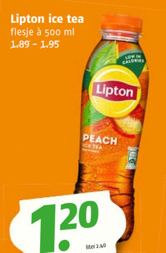  lipton ice tea 120 500 flesje ml calories peach liter 