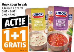  unox soep 1 2 zak zakken ml liter v.a. groenten vezels romige mosterd chinese tomaten 