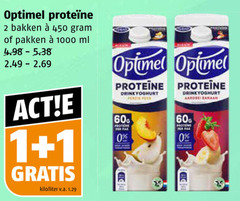  optimel drinkyoghurt 1 2 60 450 1000 bakken pakken ml proteine banaan kilo liter v.a. phone 