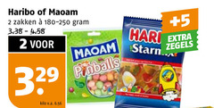  haribo maoam snoep 2 zakken kilo v.a. pinballs 5 zegels 