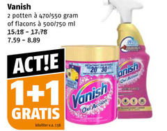  vanish vlekkenverwijderaar 1 2 20 30 potten 500 750 ml kilo liter v.a. detachant action graisse 