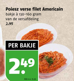  filet americain verse bakje versafdeling kilo v.a. 