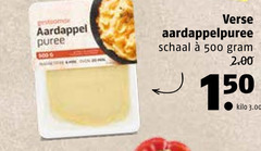  aardappelpuree 150 500 gestoomde aardappel puree verse schaal kilo 