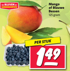  mango blauwe bessen stuk 