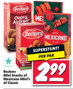  snacks beckers oven airfryer diepvries party mix mini mexicano classic original pak 