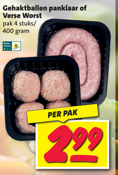  gehaktballen verse worst 4 99 400 panklaar pak stuks beter leven 2 