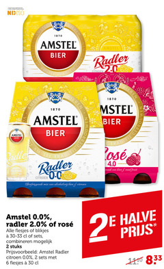  amstel radler bier 2 6 18 25 30 1870 jaar legitimatie alcohol nix18 bieren citroen 2.0 traditie 0.0 mix alcoholvrij conditie rood fruit rosee blikjes combineren stuks halve 