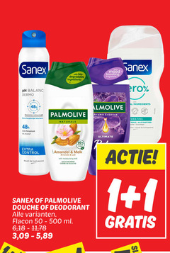  palmolive sanex deodorant douchegel 1 50 500 ph balance dermo with bio degradable ingredients mood boosting fragrance restores natural bescherm naturals aroma essence peaux huidtypes aine huid gezond anti anti-perspirant alcohol control amandel melk lait moisturising milk douchecreme douche flacon ml 6 18 11 3 5 ultimate 