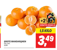  mandarijnen 3 99 2 zegels 1 5 kilo 