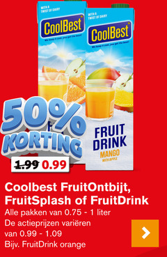  coolbest vruchtensap 50 with twist dairy it cool you best fruit drink mango apple fruitontbijt fruitsplash fruitdrink pakken liter varieeren orange 