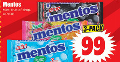  mentos snoep 3 99 mint fruit drop chewy dragees just natural flavour rollen pack 