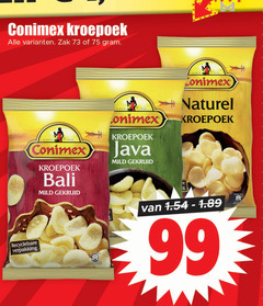  conimex kroepoek 99 zak since bali mild gekruid java naturel recyclebare 