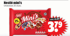  nestle mini chocoladerepen 25 uitdeelzak stuks 