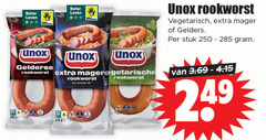  unox rookworst 30 250 beter leven gelderse ge minder vet vegetarisch gelders stuk plastic mad 