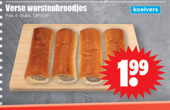  worstenbroodjes 4 verse pak stuks 19 