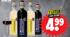  rode wijn witte 1 11 80 grand chardonnay merlot fles rand hamersma grands liter 5.99 