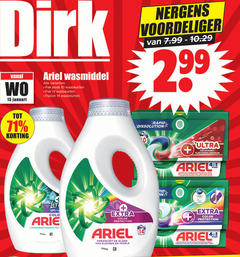  ariel wasmiddel 1 3 7 10 13 14 15 januari pak wasbeurten flacon rapid ultra vlekverwijderaar les taches depuis verwijdert dagen ingedroogde vlekken water touch to technology color protection glans kleuren vezels 4in1 des couleurs beschermt 