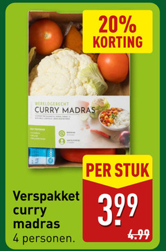  groentenpakket 4 20 wereldgerecht curry madras portes verspakket personen stuk 