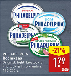  philadelphia roomkaas 40 100 original recepten bieslook ciboulette light frisse modem knoflook fijne kruiden 185-200 