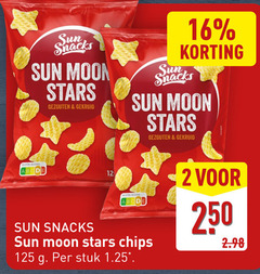  zoutjes 2 12 16 250 sun snacks stars nutri score gezouten gekruid chips stuk 