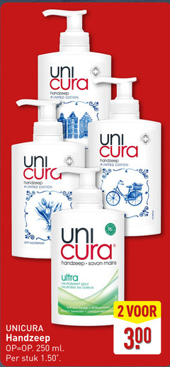  unicura handzeep 2 250 300 uni cura limited edition anti bacterieel savon mains ultra neutraliseert geur neutralise les odeurs ml stuk klinisch bewezen 