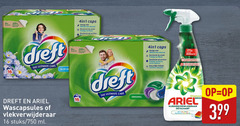  ariel dreft wasmiddel vlekkenverwijderaar 16 100 750 plastic recycled carton 4in1 caps reinigt mild nettoie avec douceur beschermt vezels les wit kleur ultimate care blue blancs couleurs natuurlijke fraicheur naturelle action immediate agents anti odeurs technologie wascapsules vlekverwijderaar stuks ml original kleuren 