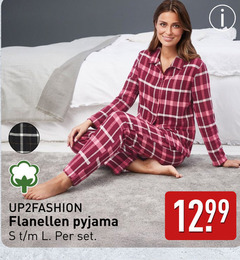  damespyjama flanellen pyjama 