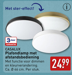  plafondlamp 3 46 ster effect jaar afstandsbediening functie dimmen kleurverandering ca. cm stuk 