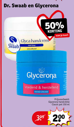  glycerona dr swaab handcreme 50 150 200 dr. glyca effectief scan kaart classic voedend herstellend hand cream pot ml 3.99 