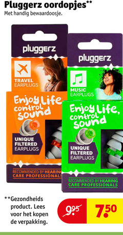  pluggerz oordopjes bewaardoosje travel earplugs enjoy life control sound music unique filtered by hearing care professionals gezondheids lees 