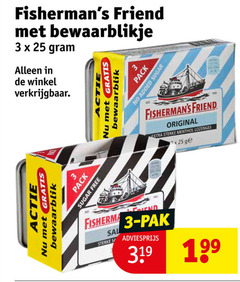  fishermans friend snoep 3 25 bewaarblikje bewaarblik pack added sugar free sa original menthol lozenges pak ge 