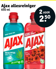  ajax allesreiniger 2 99 650 ml 50 hard vuil intense for eucalyptus dubbele des fleurs 