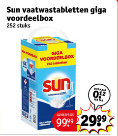  sun vaatwasmiddel 1 vaatwastabletten giga stuks 6x tabletten original all reiniging 