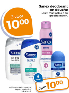  sanex douchegel deodorant 3 400 1000 douche multipakken grootformaten dermo men health sensitive expert invisible hydrating ml control 