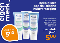  trekpleister huismerk huidverzorging 50 100 500 merk specialistische cetomacrogol vaseline stuk 5 