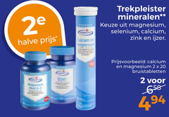  trekpleister huismerk voedingssupplement 2 20 2e halve calcium mineralen magnesium selenium zink ijzer bruistabletten 