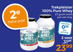  trekpleister huismerk sportvoeding 2 23 100 2e halve whey eiwit serving 