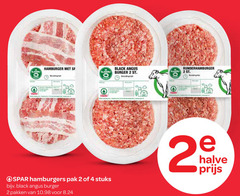  hamburgers 2 4 hamburger black angus burger runderhamburger id pak stuks pakken hard halve 