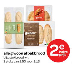  stokbrood broodjes 2 healt gwoon karakter afbakbrood wit stuks halve 