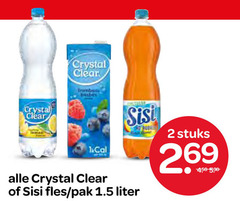  sisi crystal clear frisdrank fruitdrank 2 fles pak liter stuks 