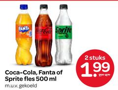  coca-cola sprite fanta frisdrank cola 2 500 coca fles ml stuks 