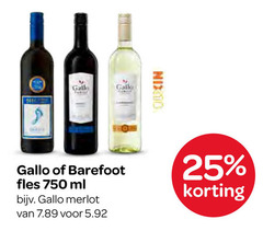  witte wijn rode 10 25 750 gallo barefoot fles ml merlot 