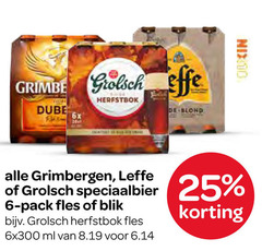  leffe grimbergen grolsch speciaalbieren blikjes bier 6 10 25 effe herfstbok blond 6x speciaalbier pack fles blik ml 